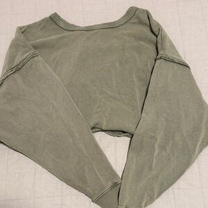 Free People Olive Green Sweatshirt